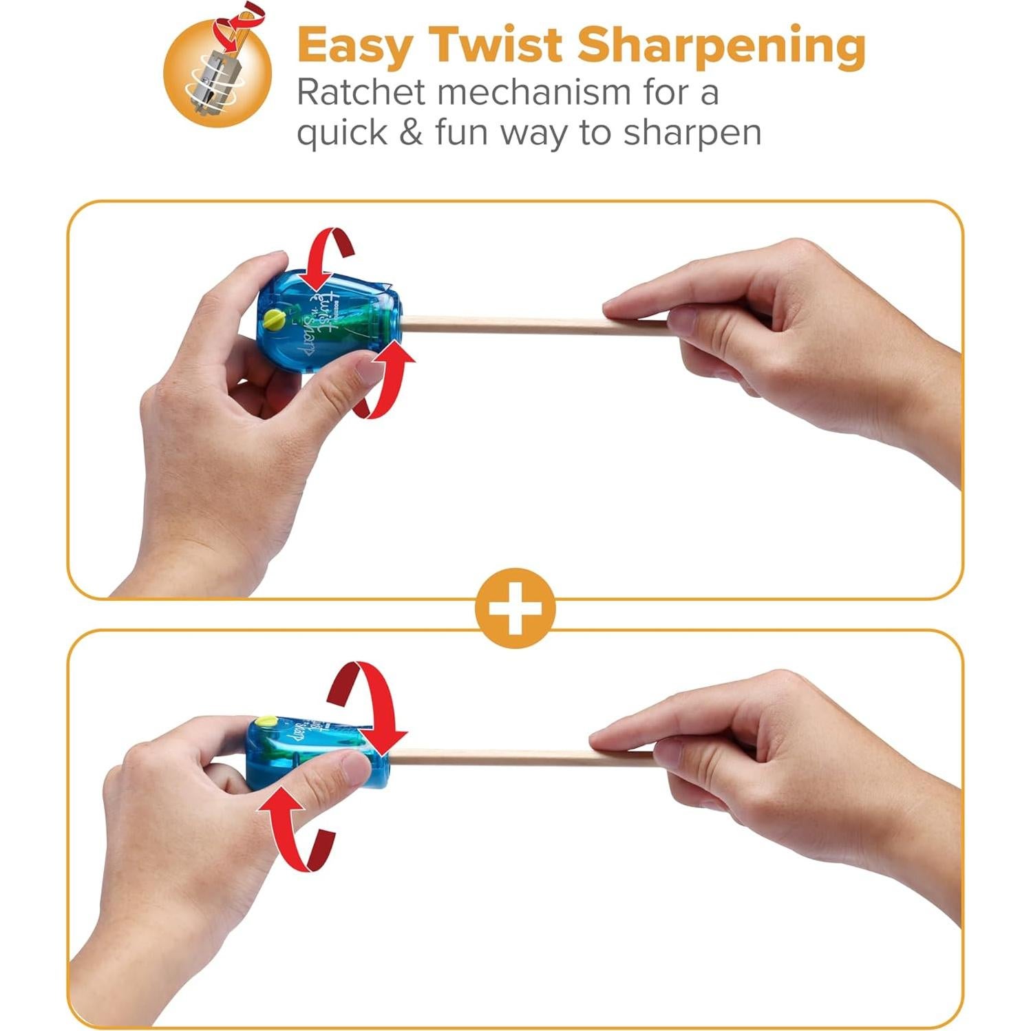 Sacapuntas Bostitch Twist-n-Sharp Azul 2 Paquete para Lápices