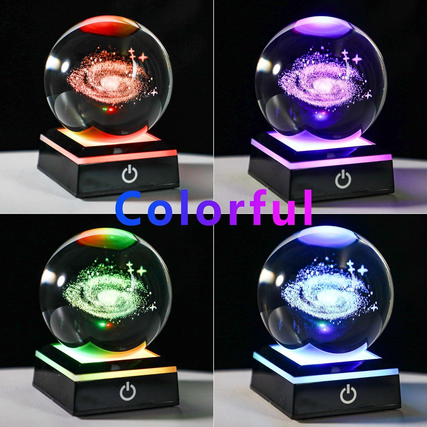 Bola de Cristal Galáctica YU FENG 8 cm con Luces Coloridas