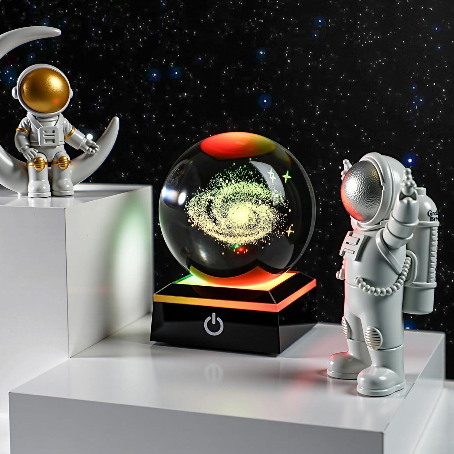 Bola de Cristal Galáctica YU FENG 8 cm con Luces Coloridas