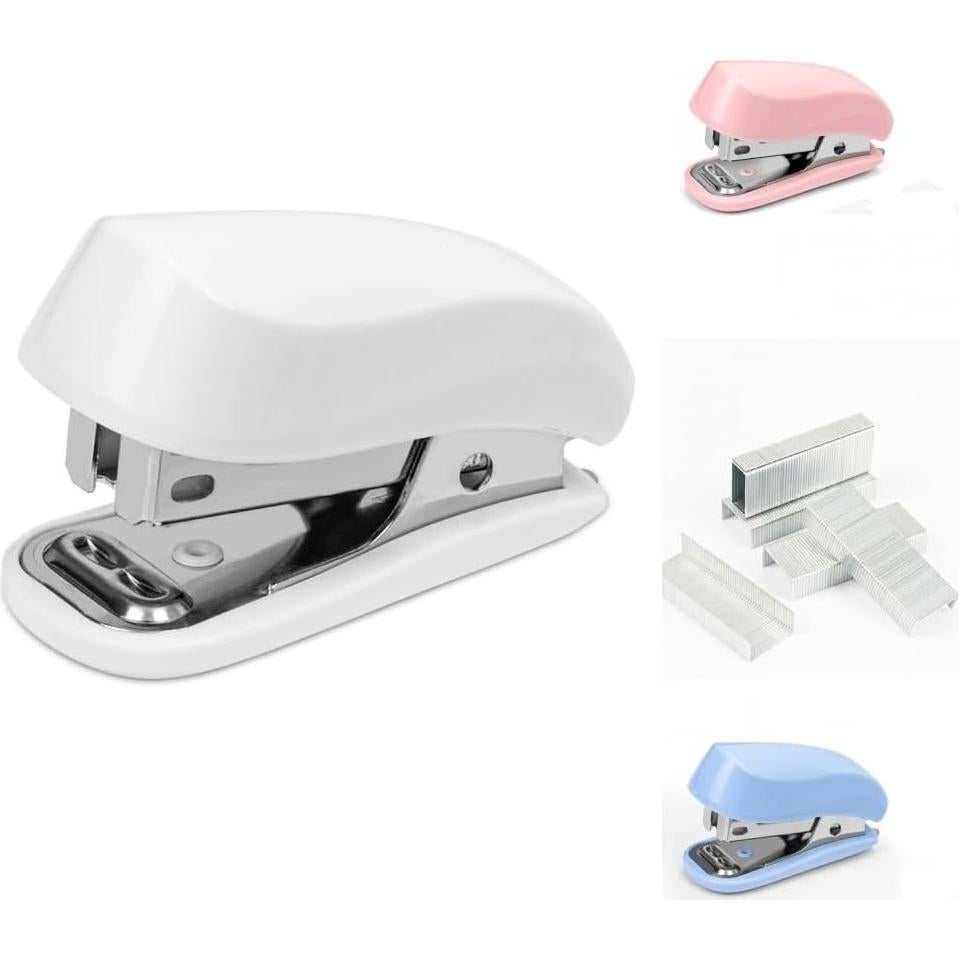 Mini Grapadora Knamoda Azul Compacta para Oficina y Estudiantes