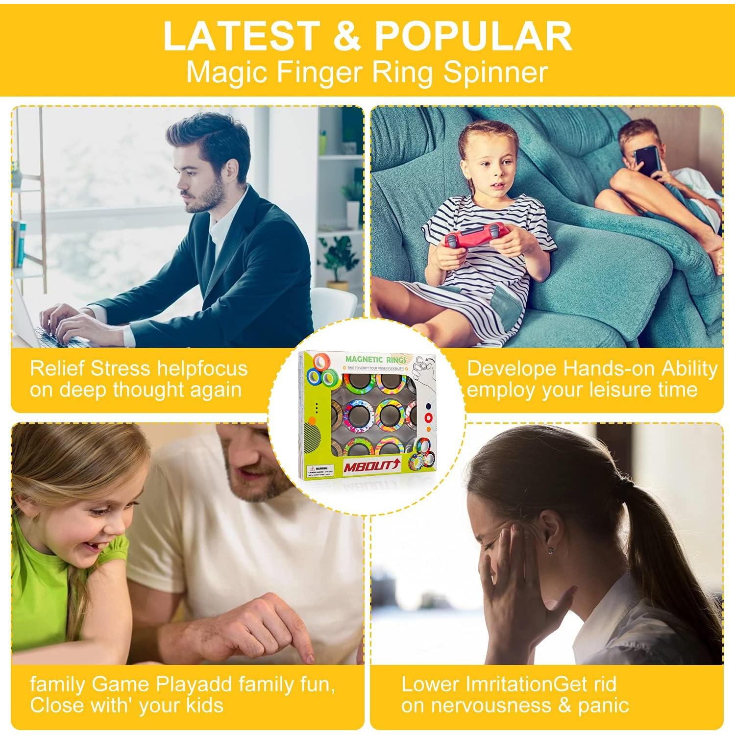 Juego de 12 Anillos Magnéticos Antiestrés MBOUTrising