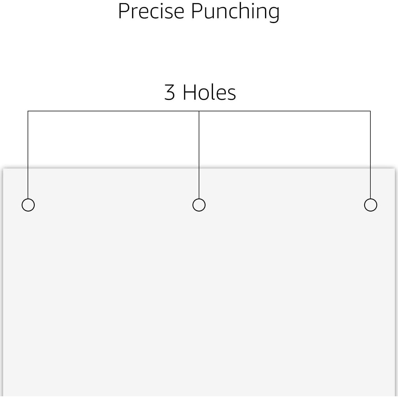 Perforadora de 3 agujeros Amazon Basics, capacidad 10 hojas, negra