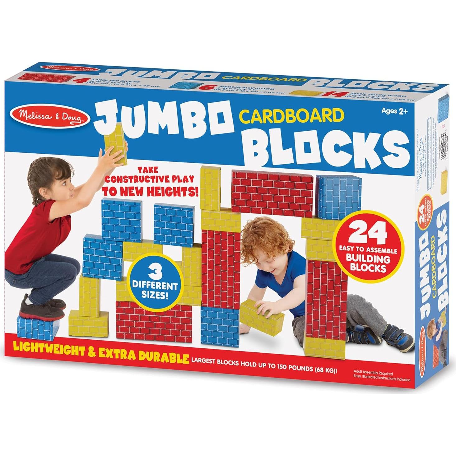 Bloques de Cartón Jumbo Deluxe Melissa & Doug - 24 Piezas