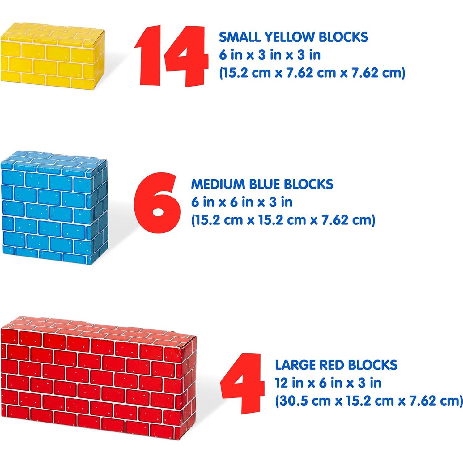 Bloques de Cartón Jumbo Deluxe Melissa & Doug - 24 Piezas