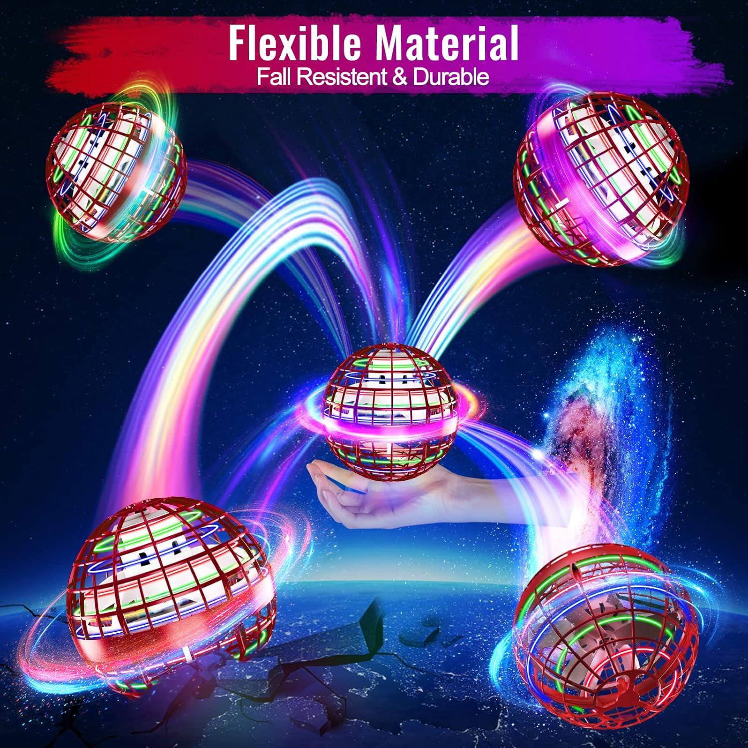 Bola Voladora Chefic AC04 Roja, Juguete Interactivo LED