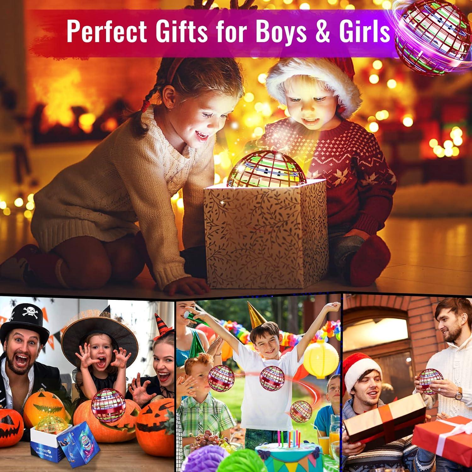 Bola Voladora Chefic AC04 Roja, Juguete Interactivo LED