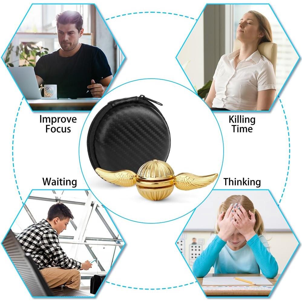 Spinner Fidget Dorado LNCOJOLM Alivio Estrés 15x12cm