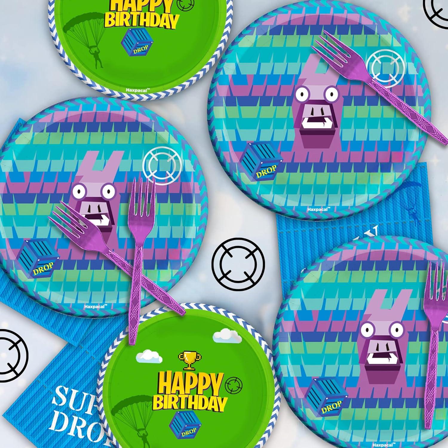 Set de Vajilla para Fiesta de Videojuegos Haxpacal 64 Piezas