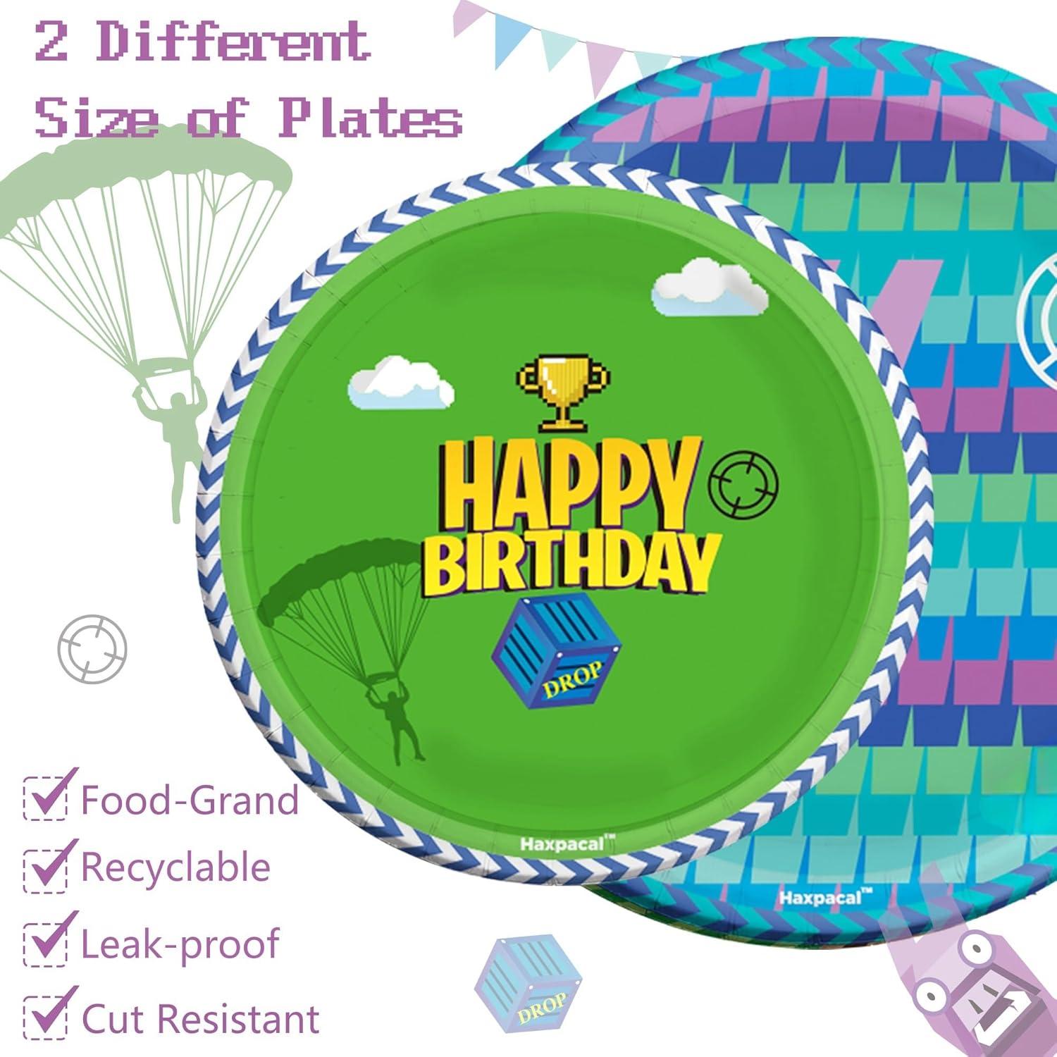 Set de Vajilla para Fiesta de Videojuegos Haxpacal 64 Piezas