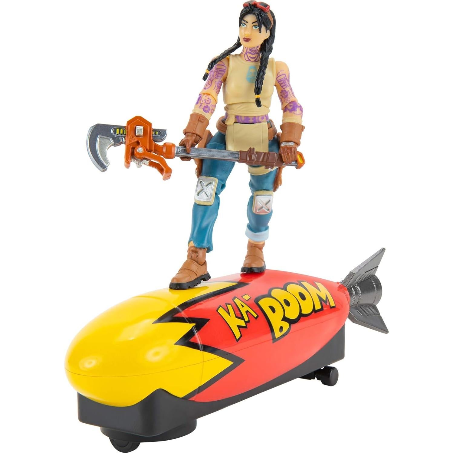 Planeador Bombs Away! Jazwares Fortnite con figura Jules 10 cm