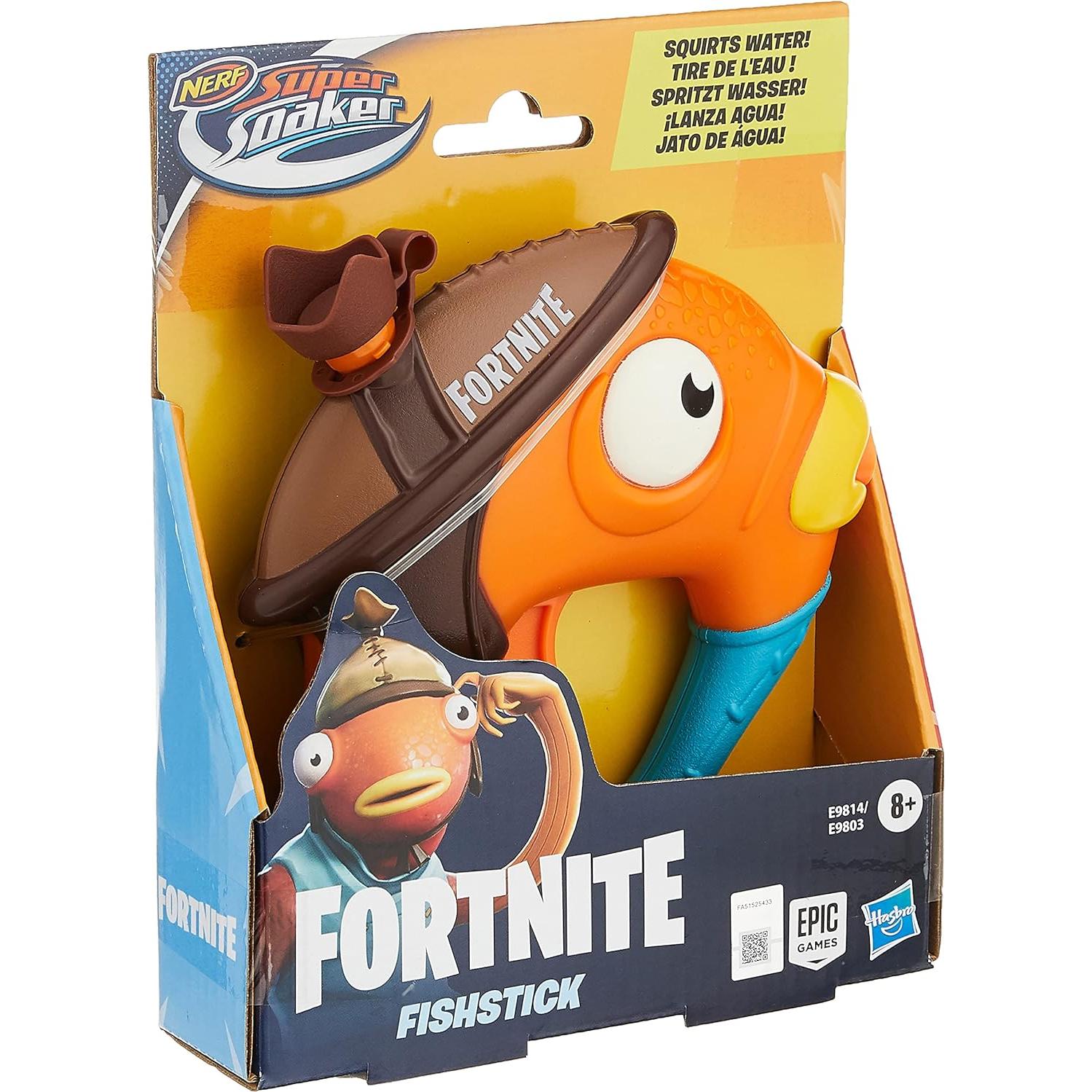 Lanzador de Agua Nerf Fortnite Fishstick Micro 16.5cm