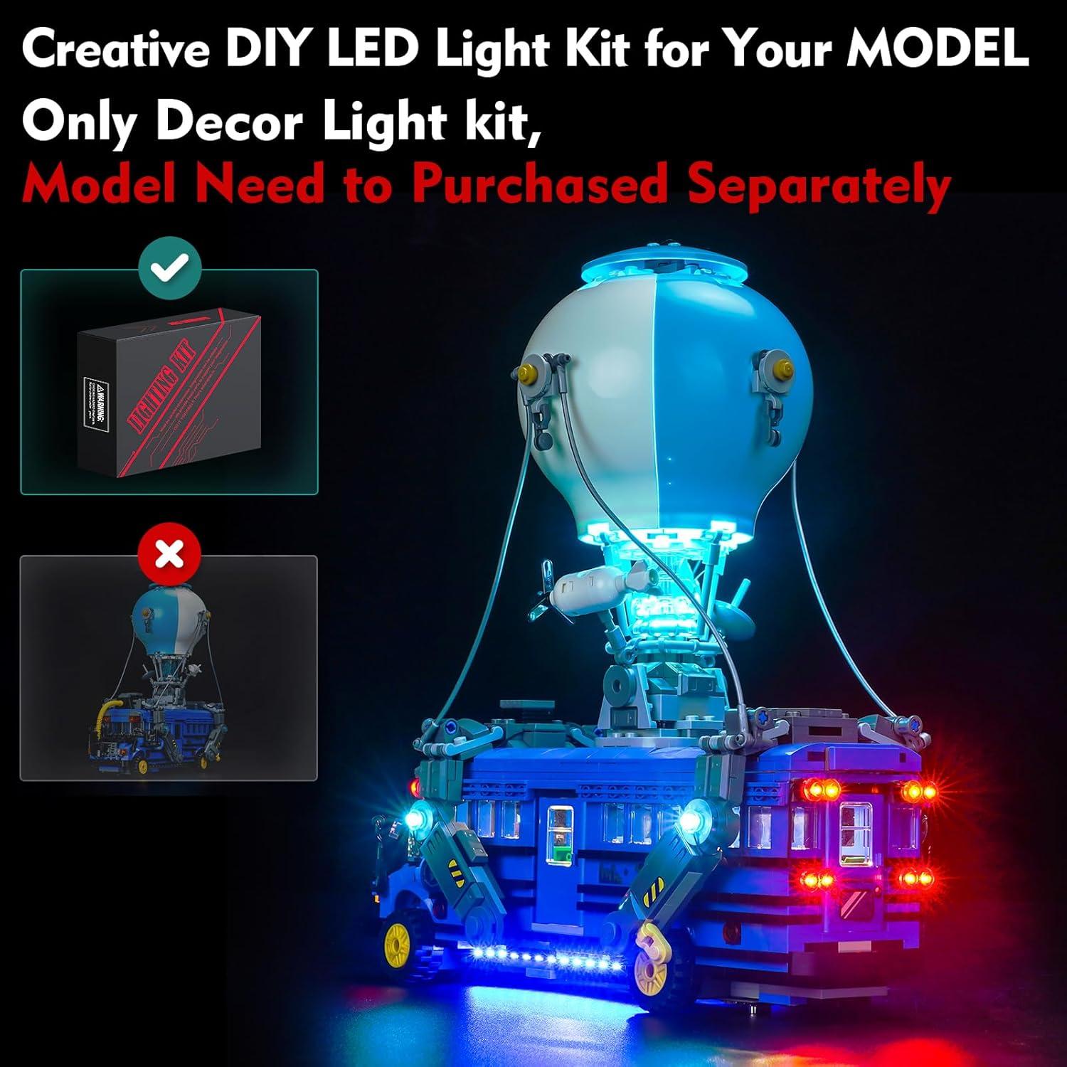 Kit de Luz LED LocoLee para LEGO Battle Bus 77073 - Iluminación Creativa