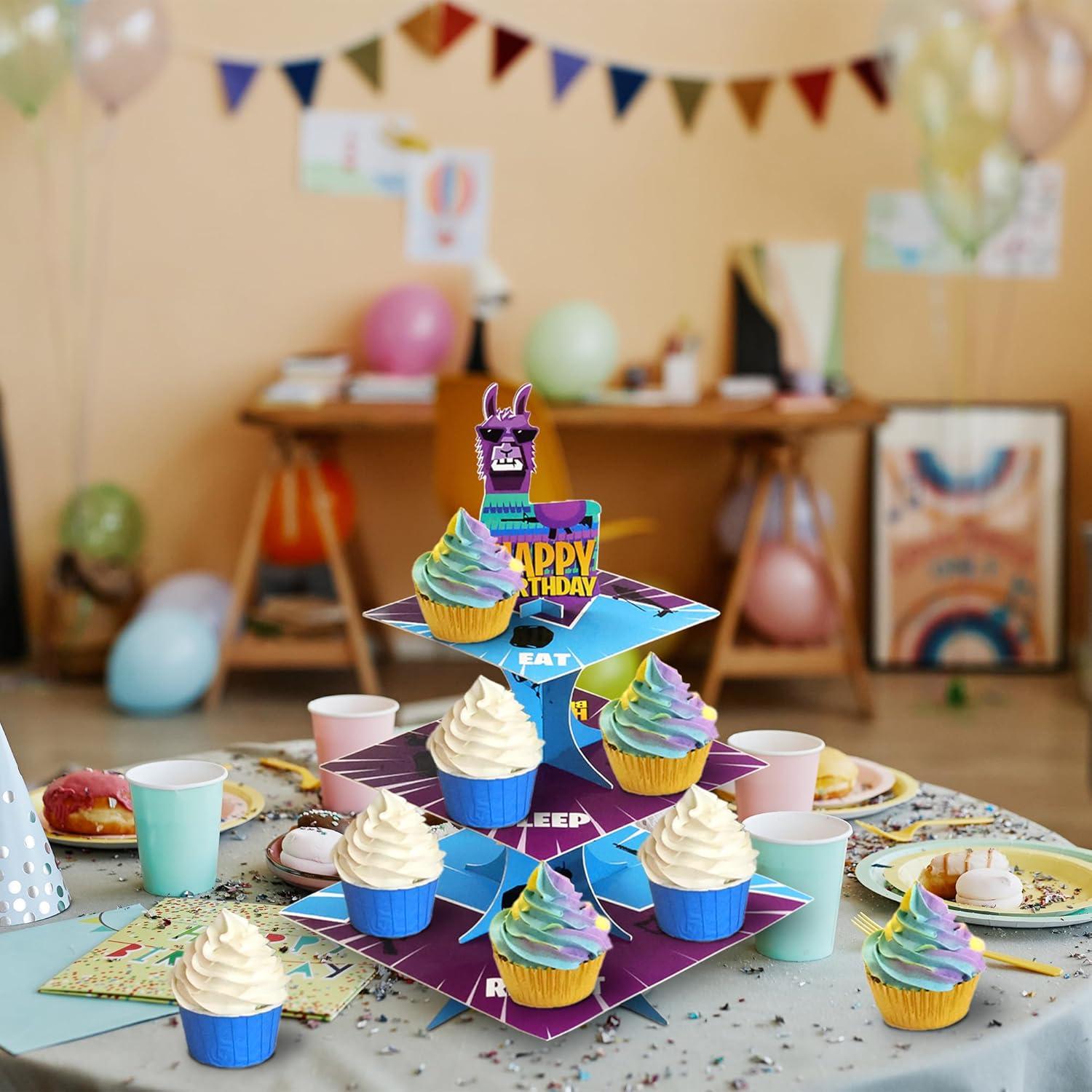 Soporte para Cupcakes de Videojuegos Haxpacal 3 Niveles Verde