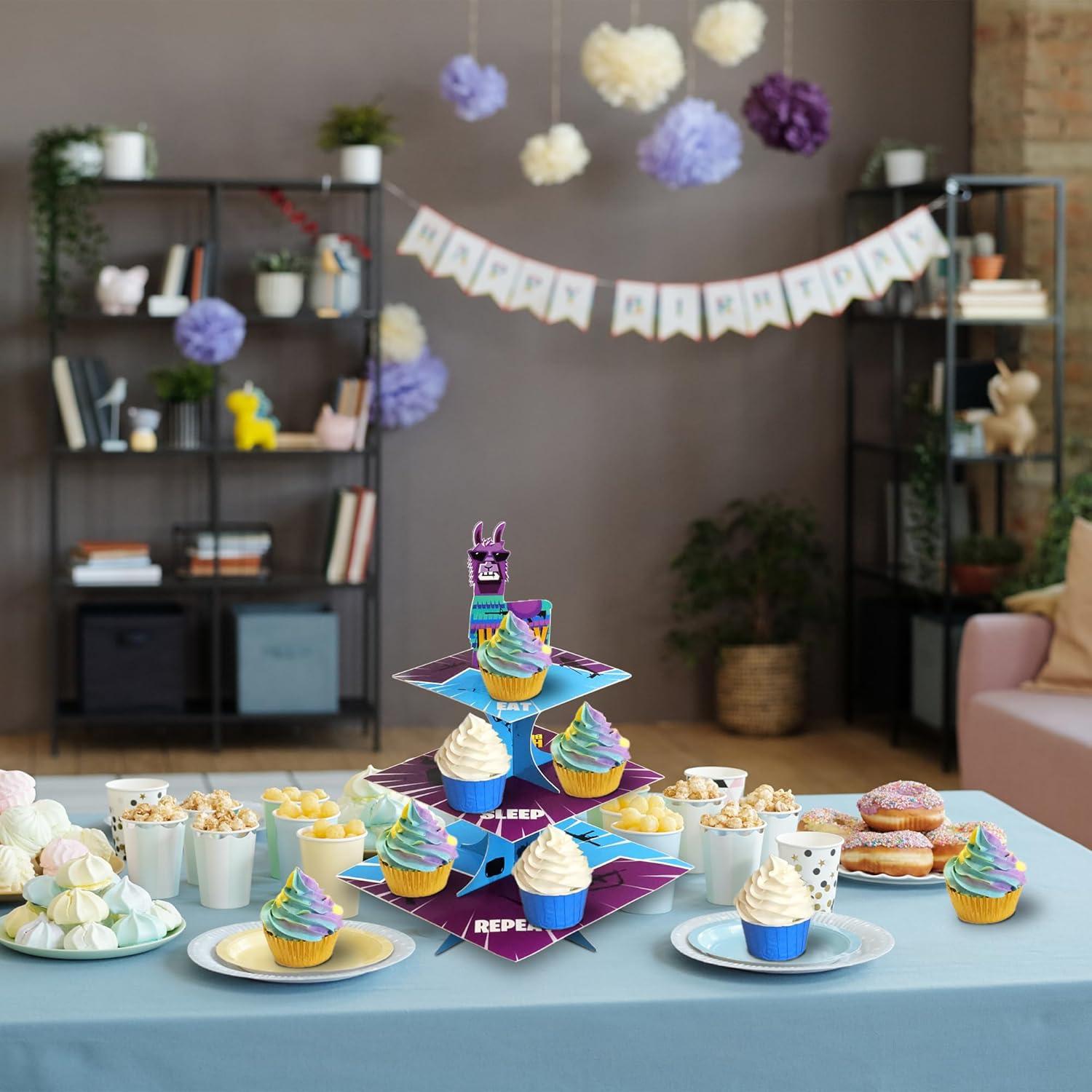 Soporte para Cupcakes de Videojuegos Haxpacal 3 Niveles Verde