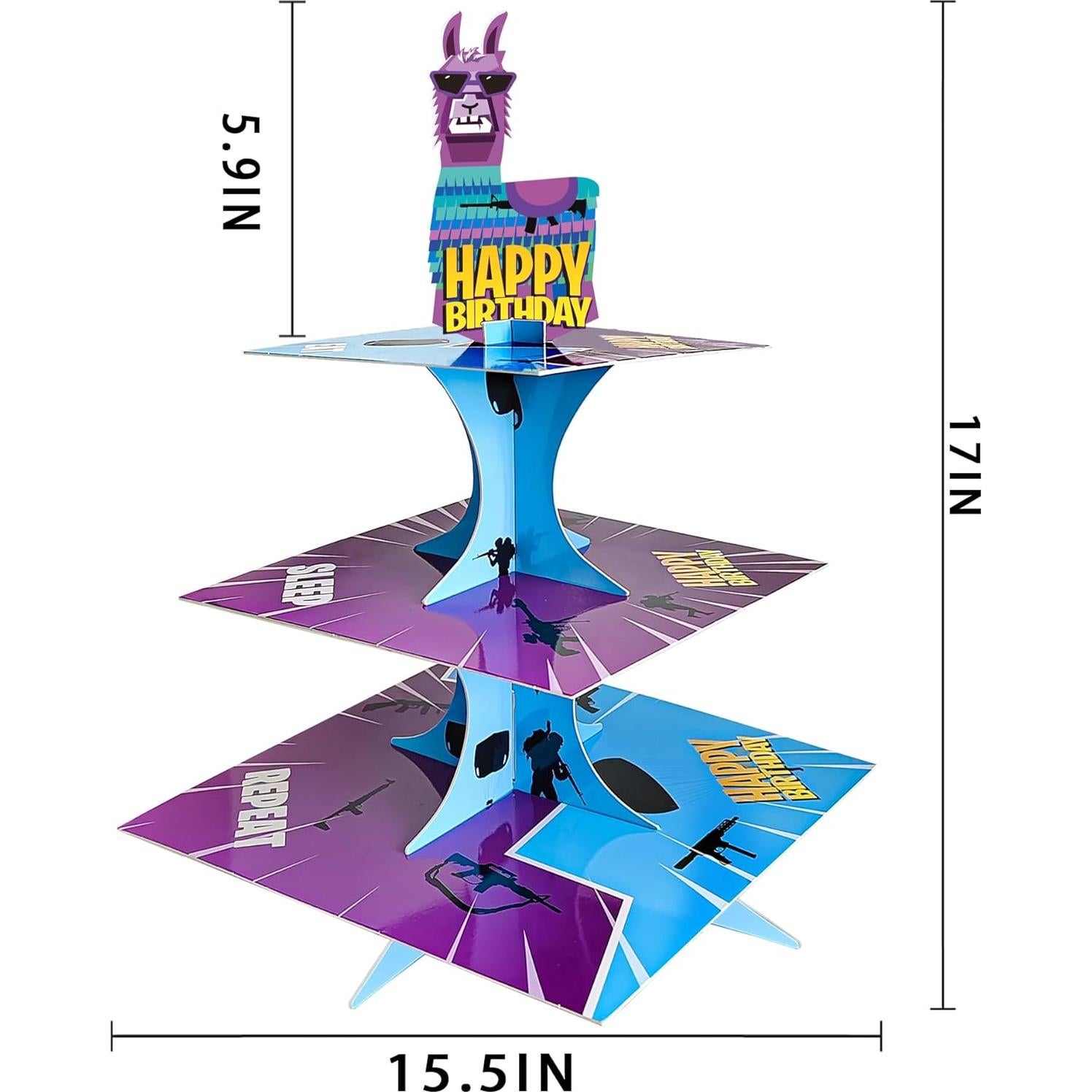 Soporte para Cupcakes de Videojuegos Haxpacal 3 Niveles Verde