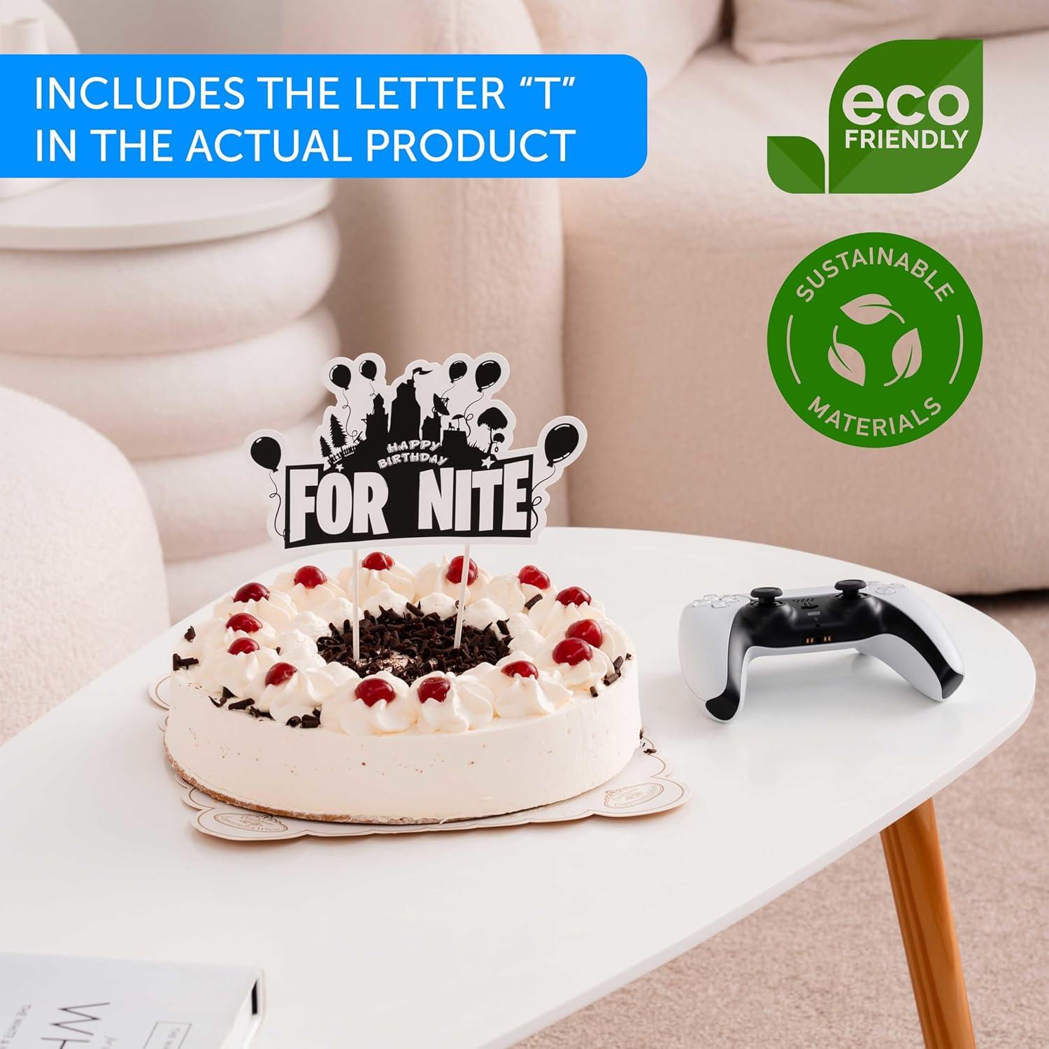 Adorno de pastel de cumpleaños gamer PrestoMarket 20.32 cm