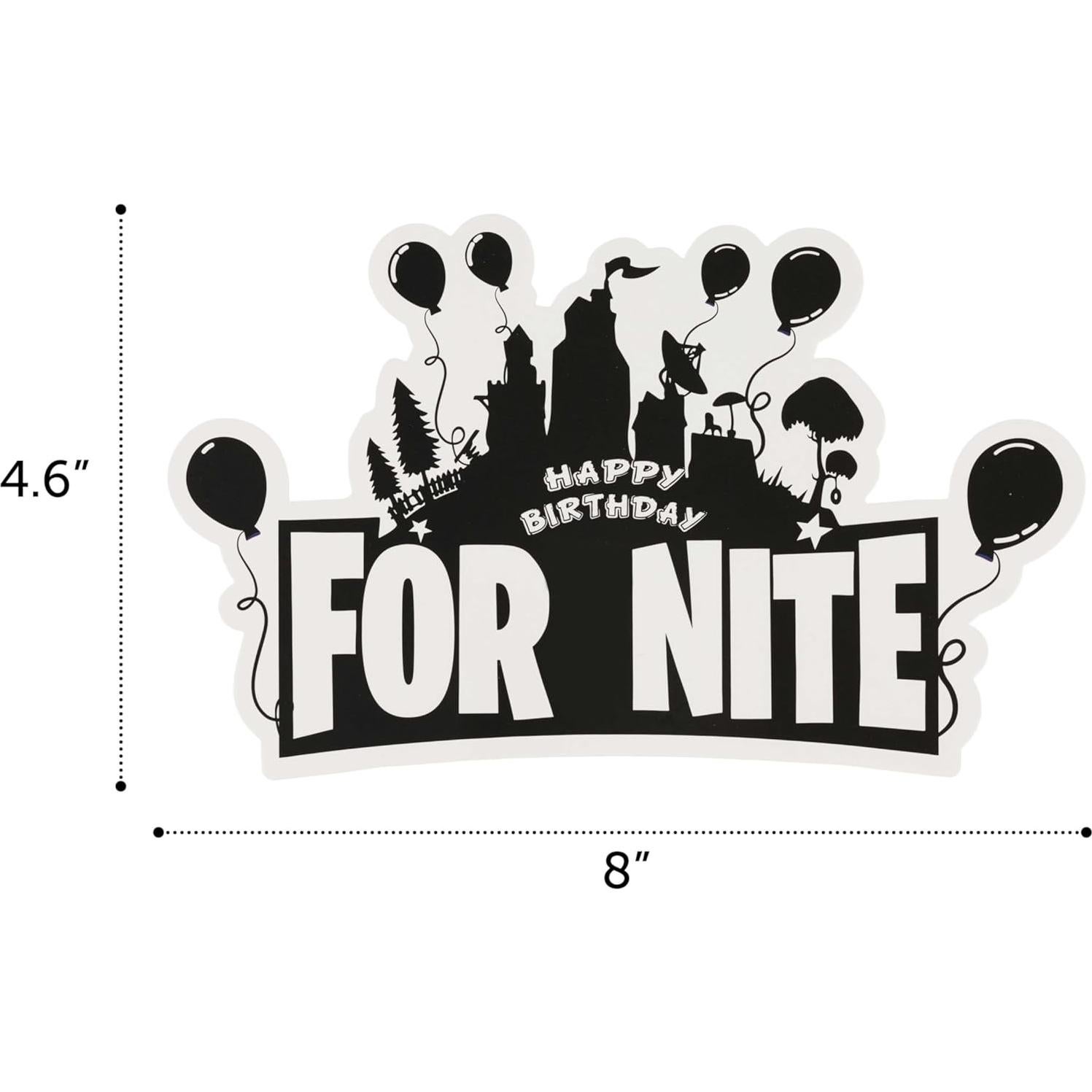 Adorno de pastel de cumpleaños gamer PrestoMarket 20.32 cm