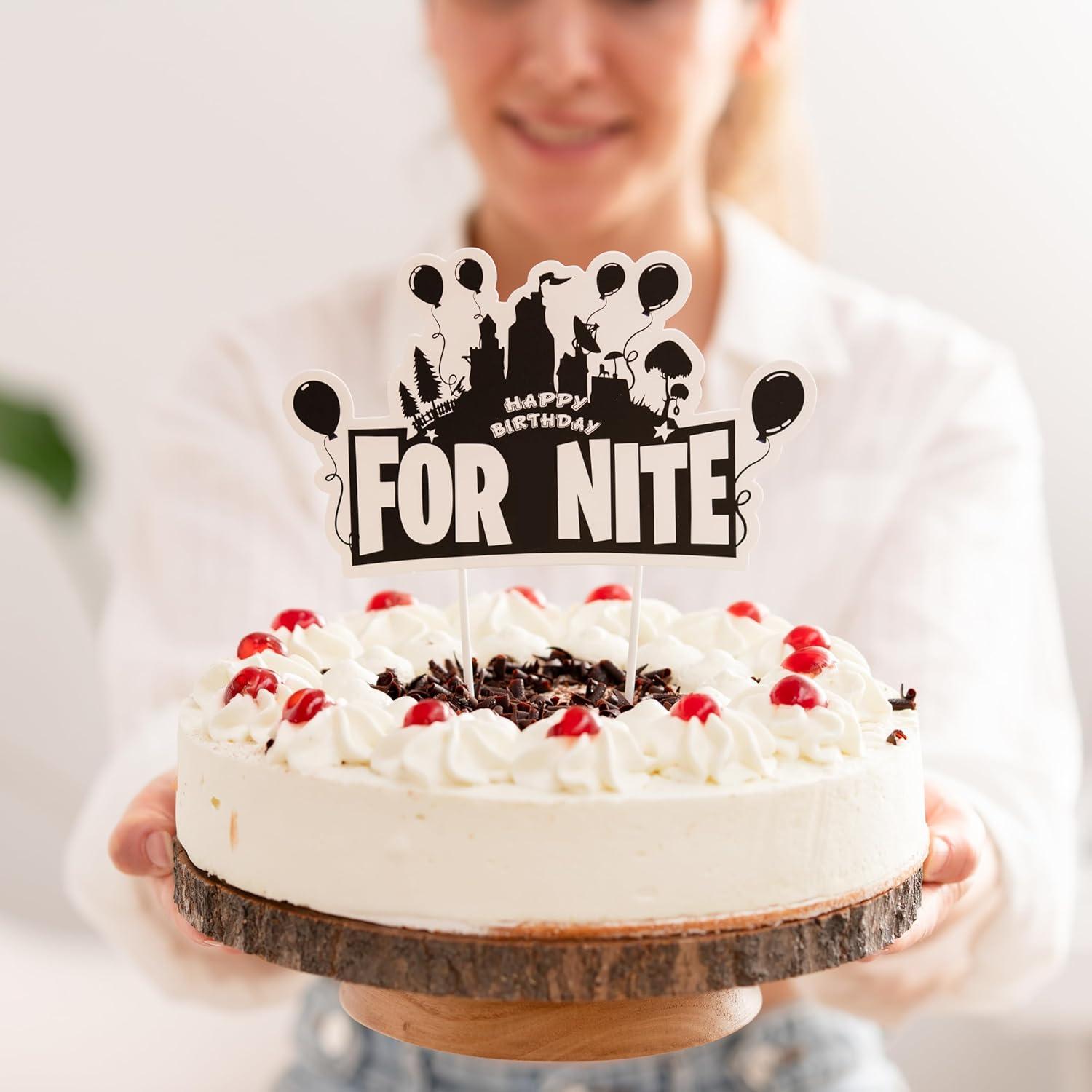 Adorno de pastel de cumpleaños gamer PrestoMarket 20.32 cm