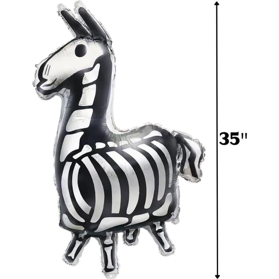 Globo de Foil Gigante Llama Fortnite Unique 88.9 cm Negro Plata