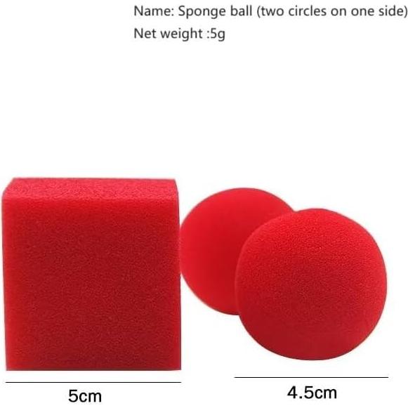 Trucos de Magia de Esponja Mágica LMCIEZR Set 1 Cuadrado 2 Bolas