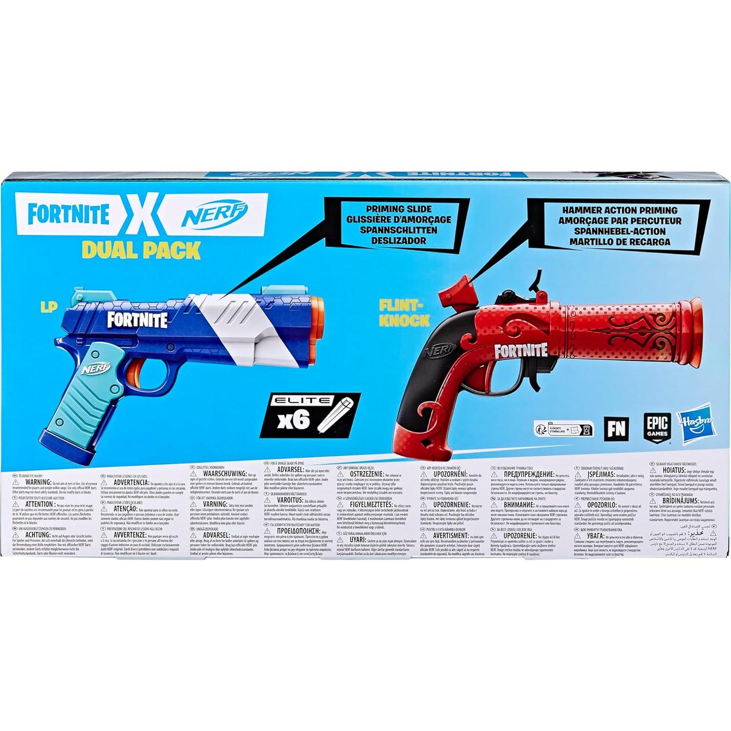 Paquete Doble NERF Fortnite - 2 Blasters y 6 Dardos Elite