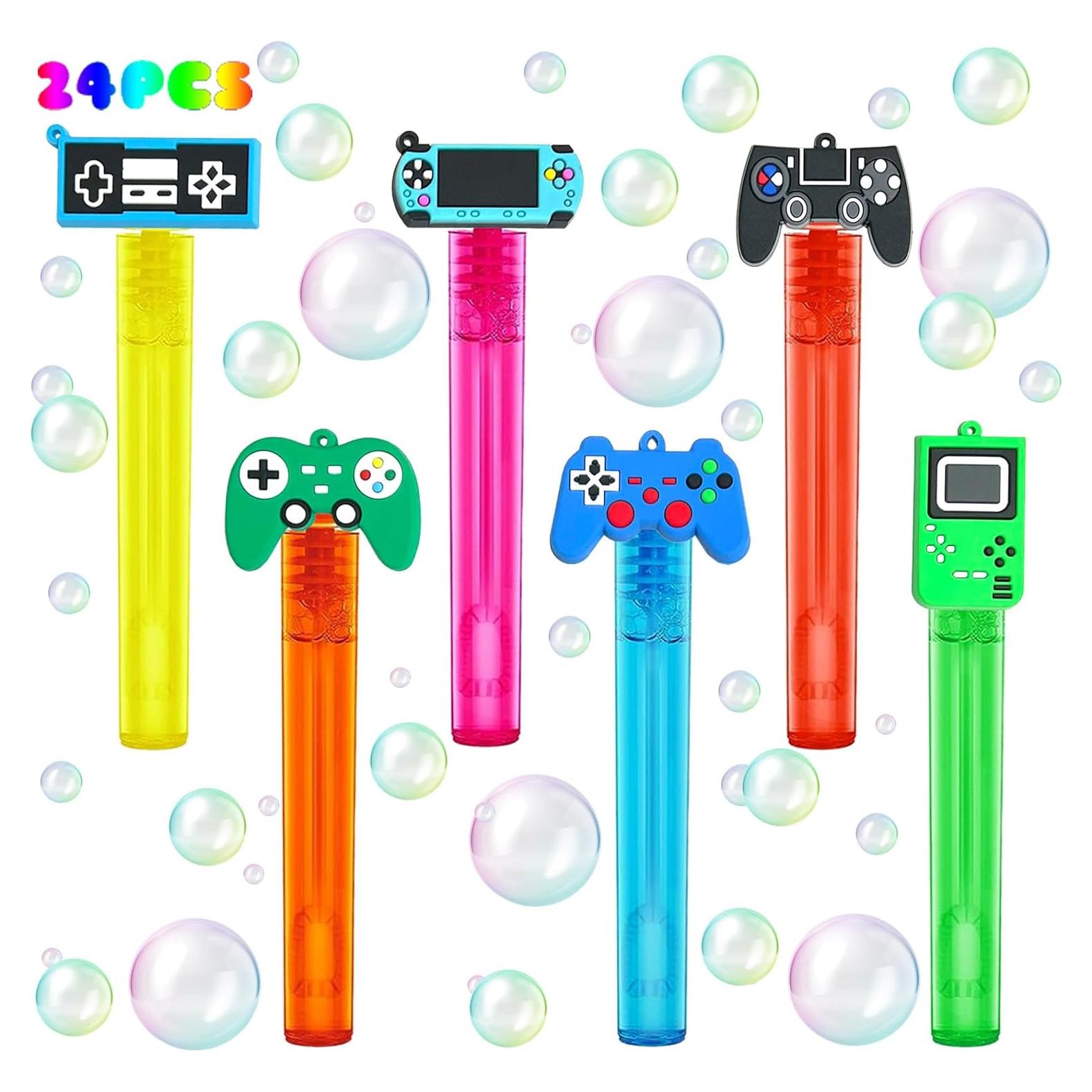 Varitas de Burbujas de Videojuegos uoyoi - 24 Piezas Coloridas