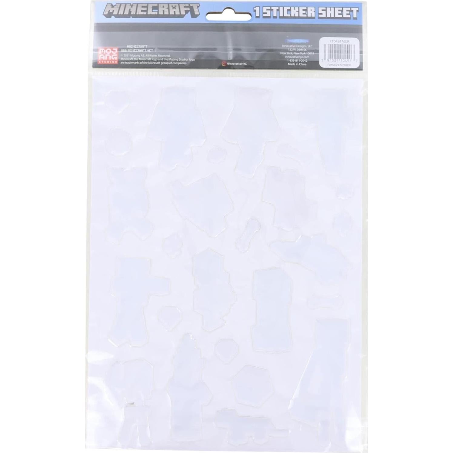 Calcomanías 3D Minecraft - Hoja con 26 Stickers