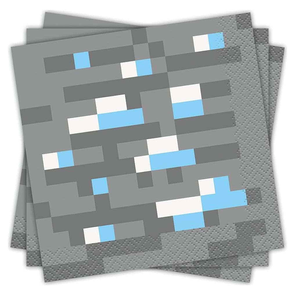 Servilletas de Bebida Minecraft Único - 16 Unidades Multicolor