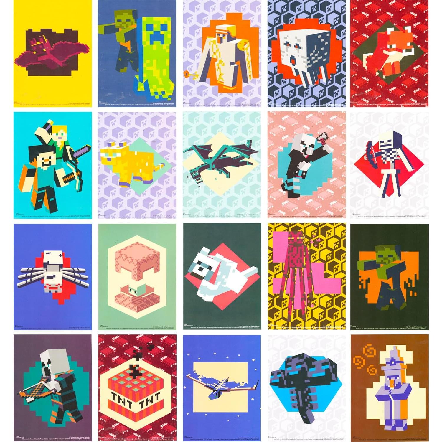 Conjunto Fiesta Minecraft - 24 Lápices y 24 Mini Pósters