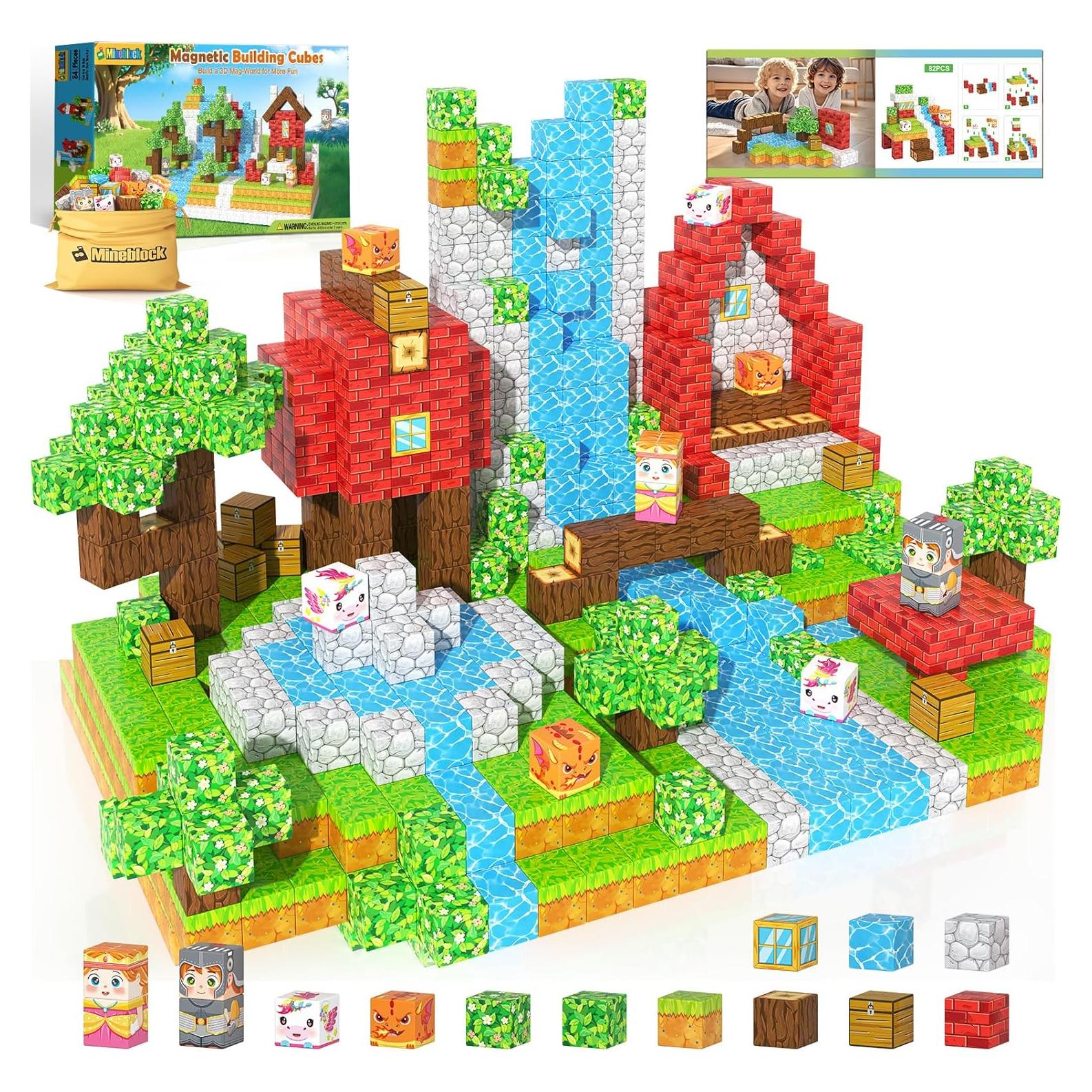 Set de Bloques Magnéticos Mineblock 32.51x18.66 cm para Niños 3+