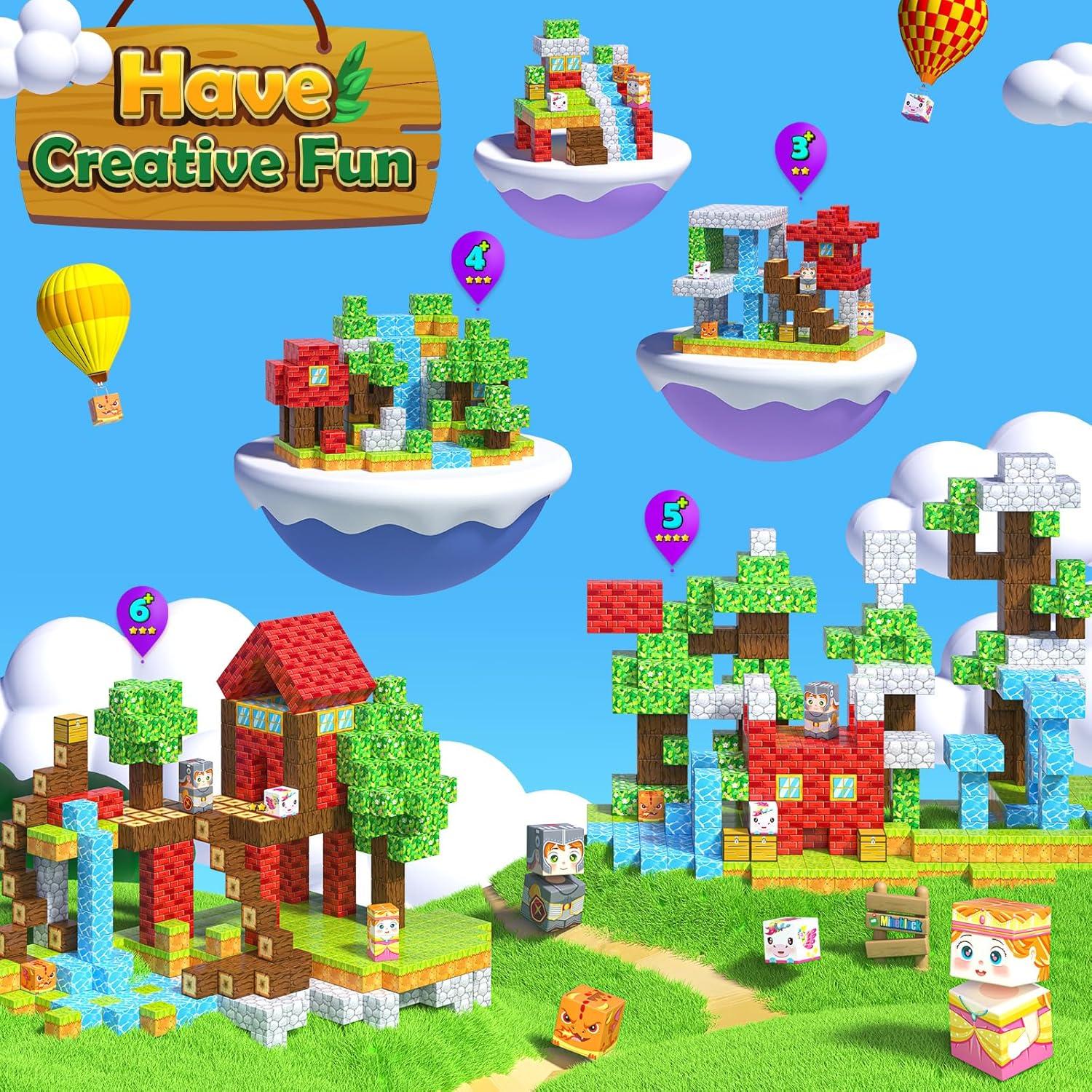 Set de Bloques Magnéticos Mineblock 32.51x18.66 cm para Niños 3+