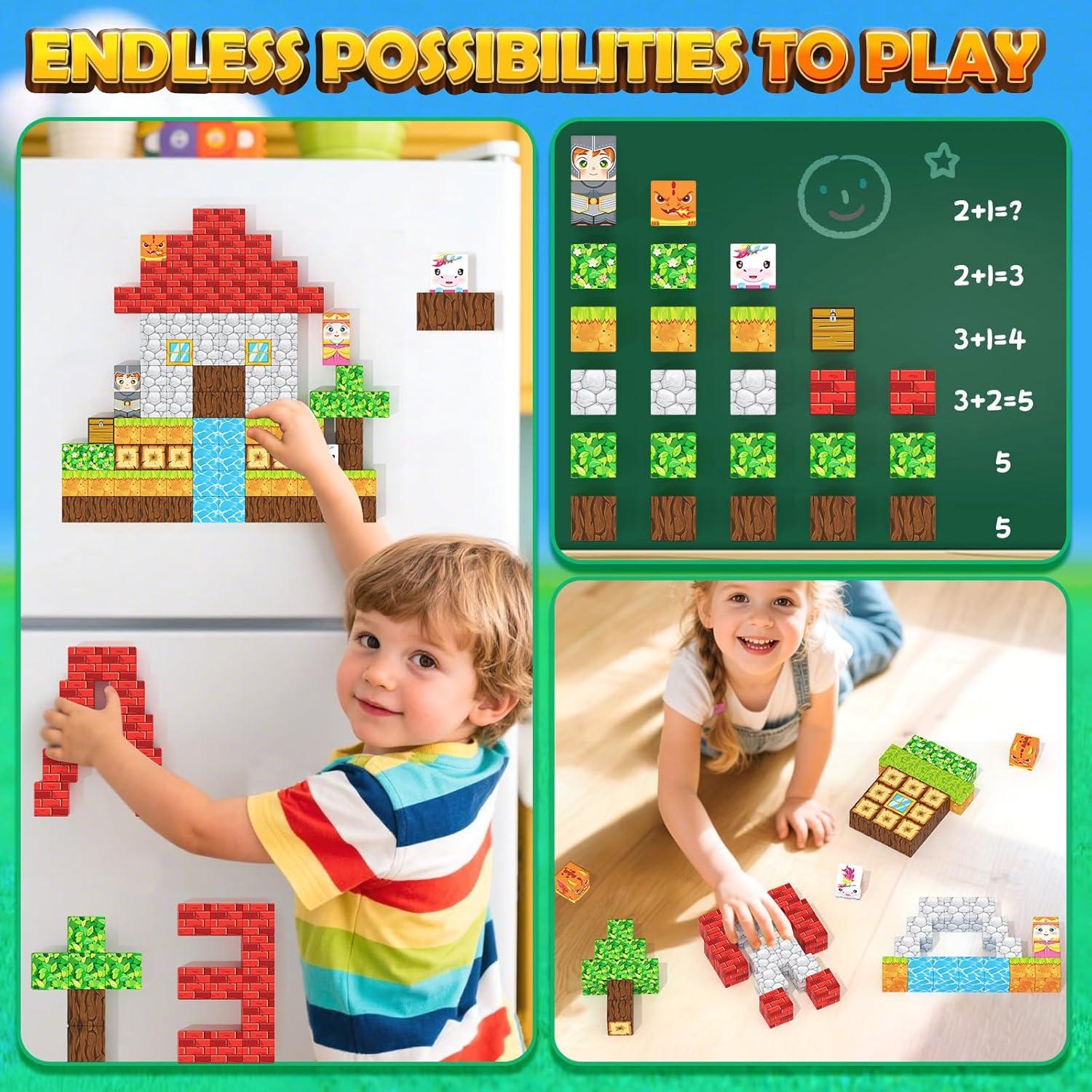 Set de Bloques Magnéticos Mineblock 32.51x18.66 cm para Niños 3+