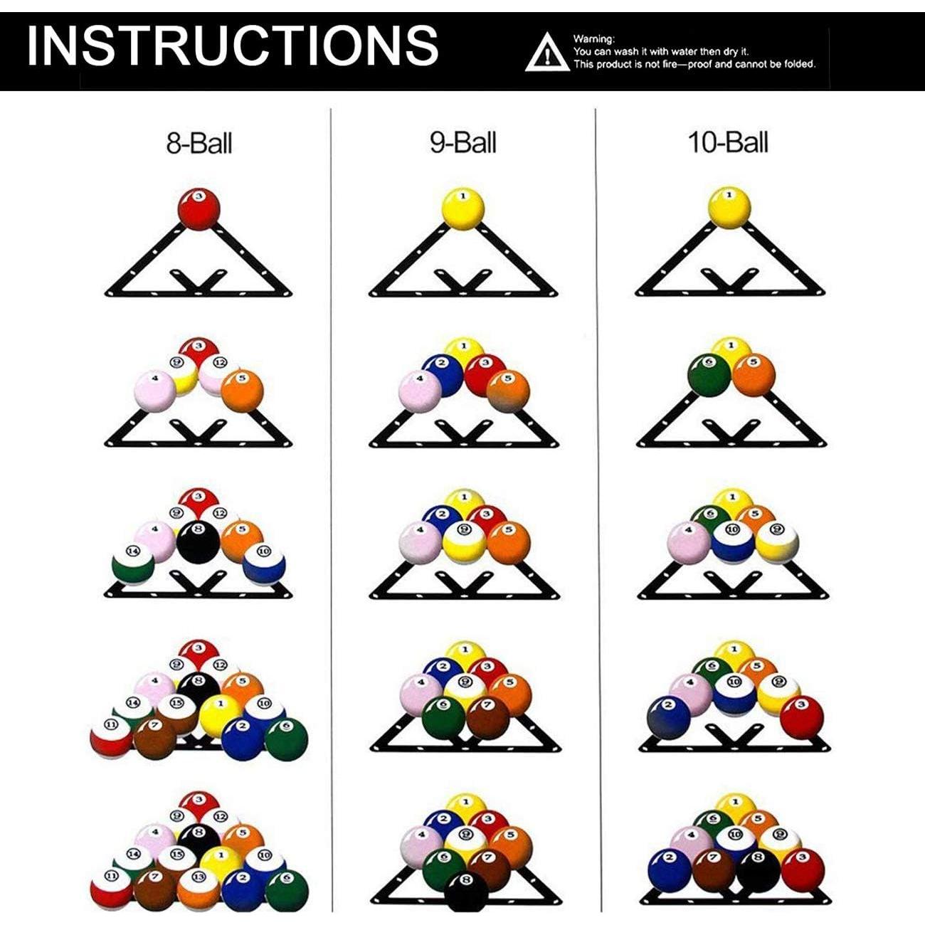 Soporte de Bola Mágica Triangular TIHOOD para Billar 6 Piezas