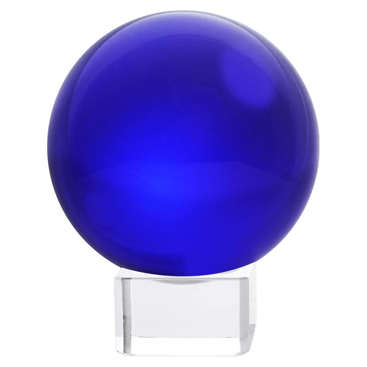 Bola de Cristal K9 60mm LONGWIN con Soporte Azul
