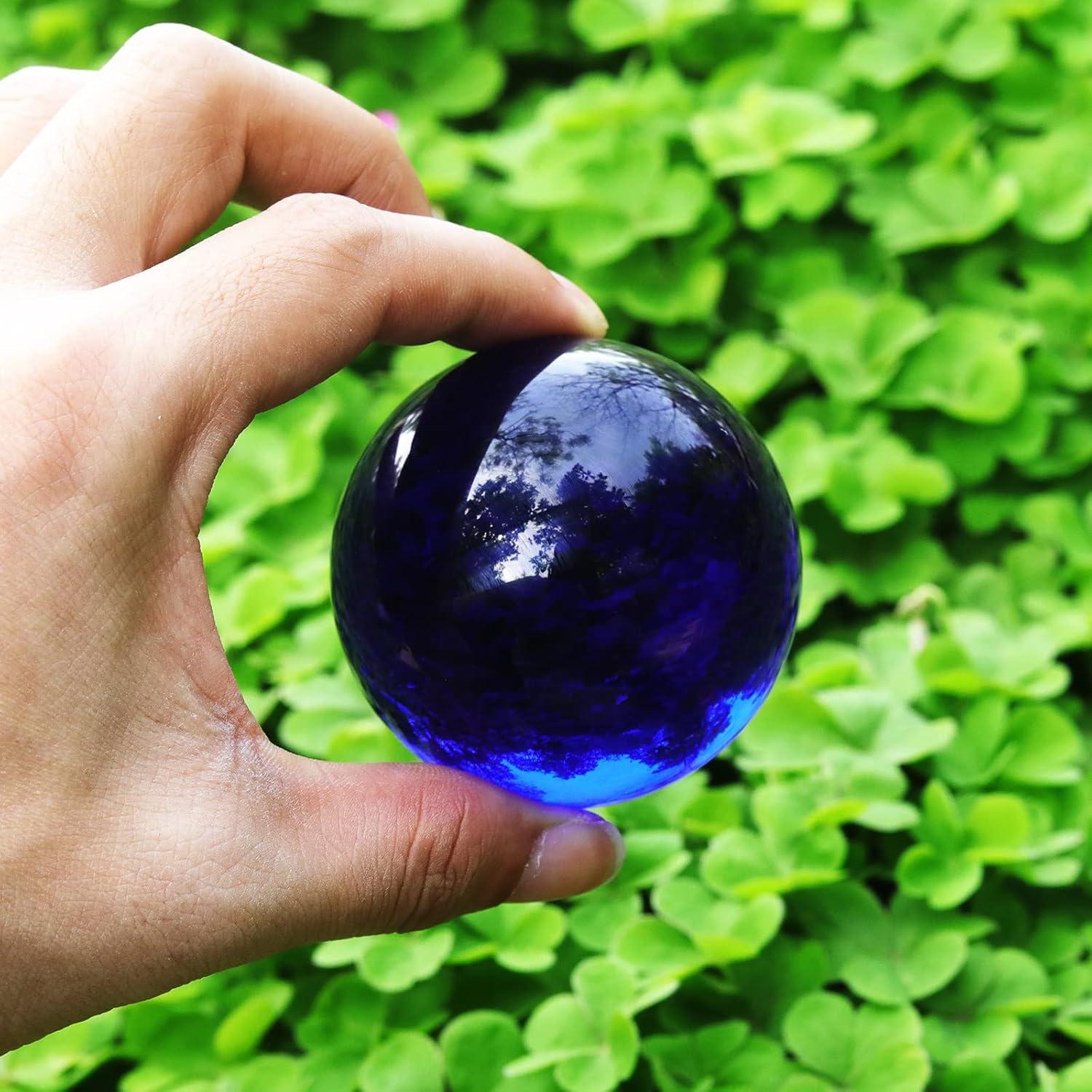 Bola de Cristal K9 60mm LONGWIN con Soporte Azul