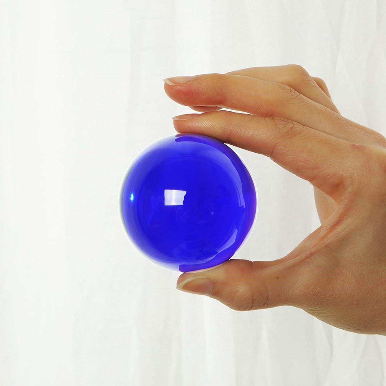 Bola de Cristal K9 60mm LONGWIN con Soporte Azul