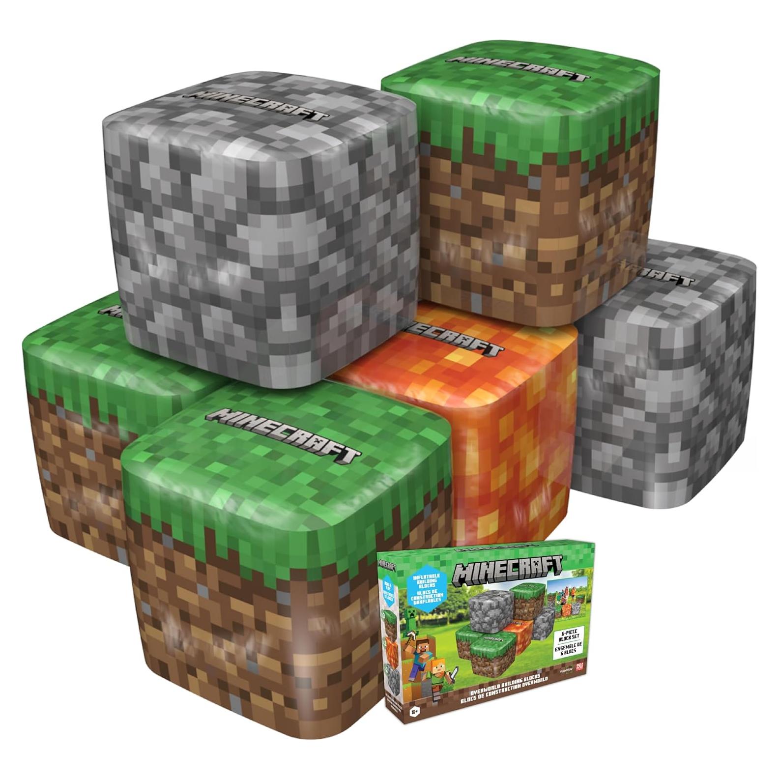 Bloques Inflables Gigantes Minecraft 6 Piezas 55.88 cm Vinilo