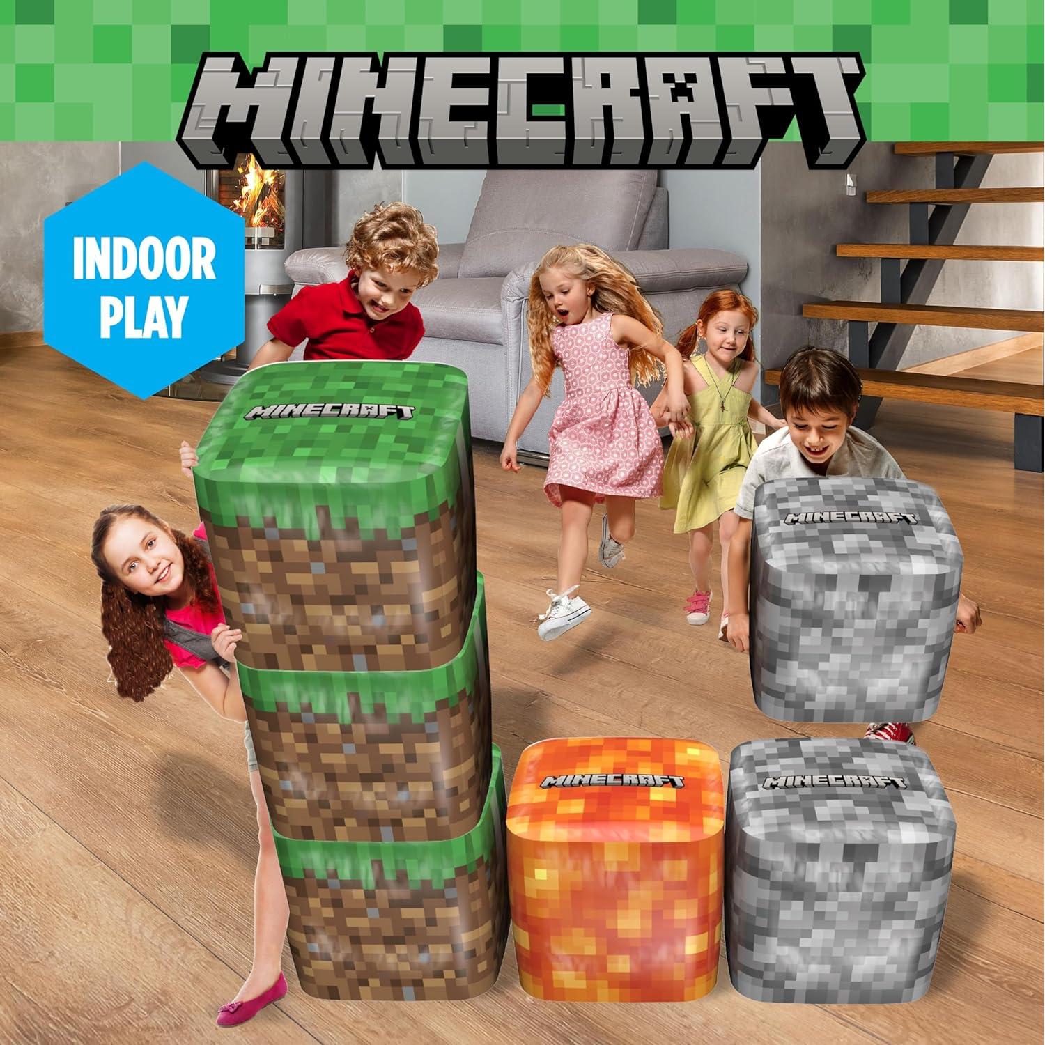 Bloques Inflables Gigantes Minecraft 6 Piezas 55.88 cm Vinilo
