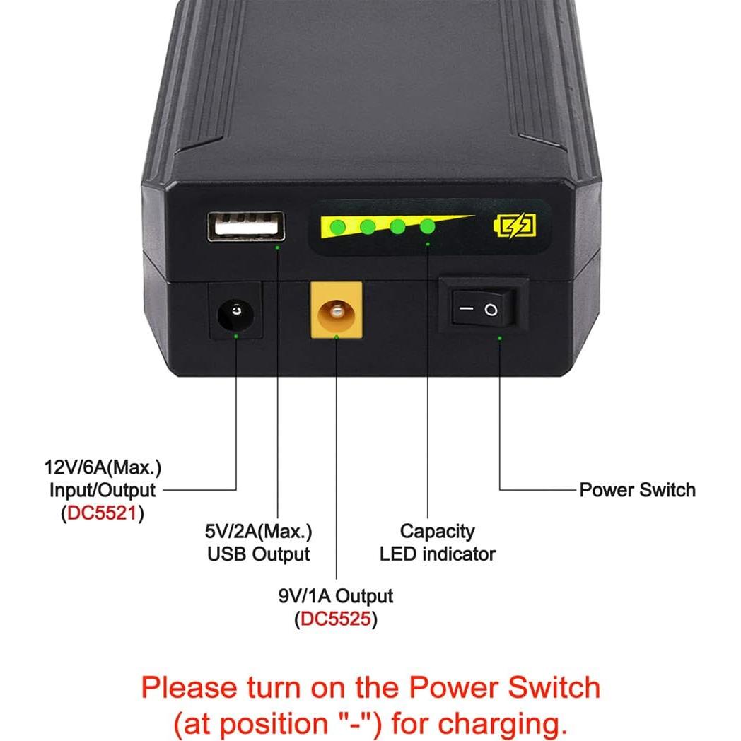 Batería de iones de litio Talentcell 12V 9000mAh portátil