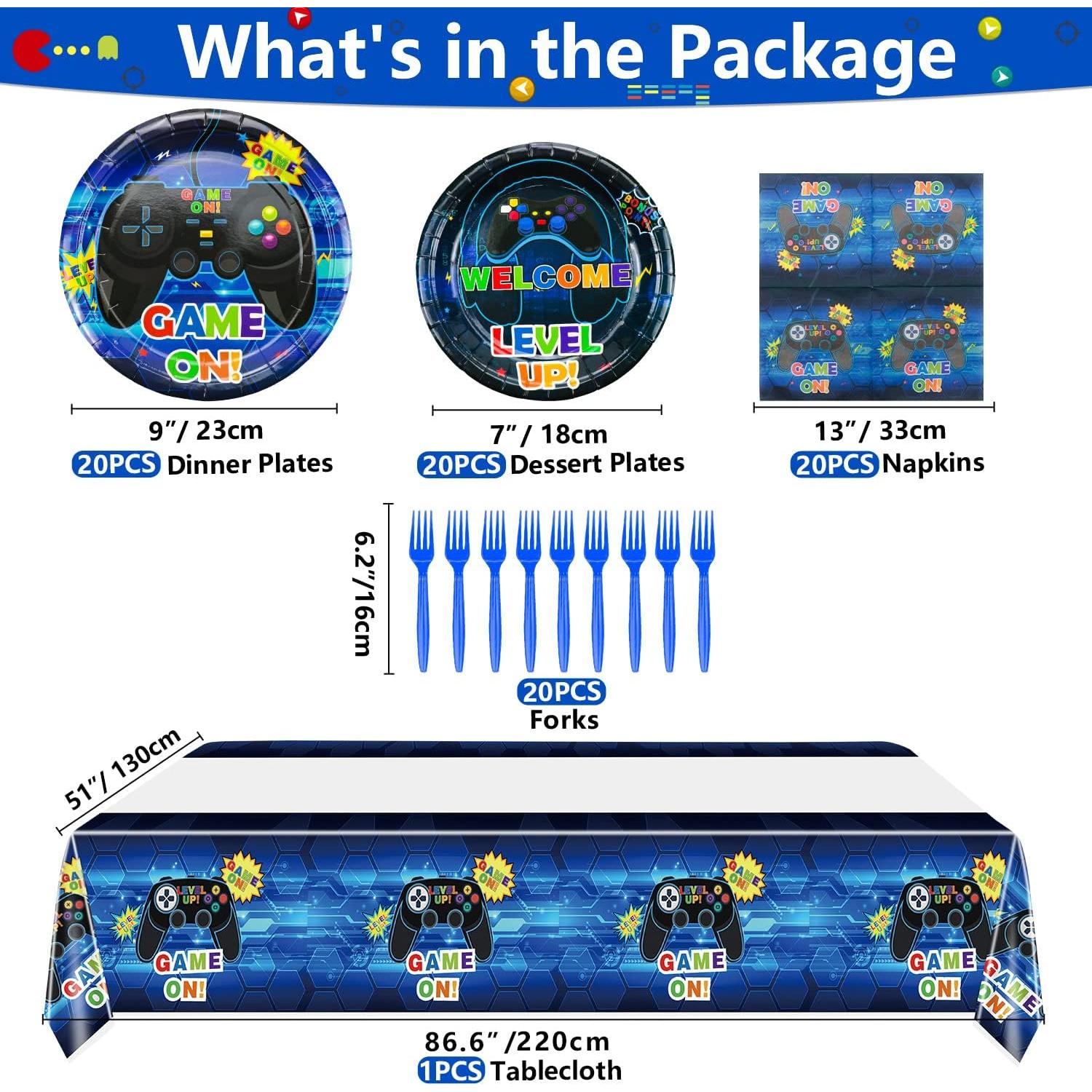 Set de Suministros para Fiesta de Videojuegos Hegbolke - 81 Piezas