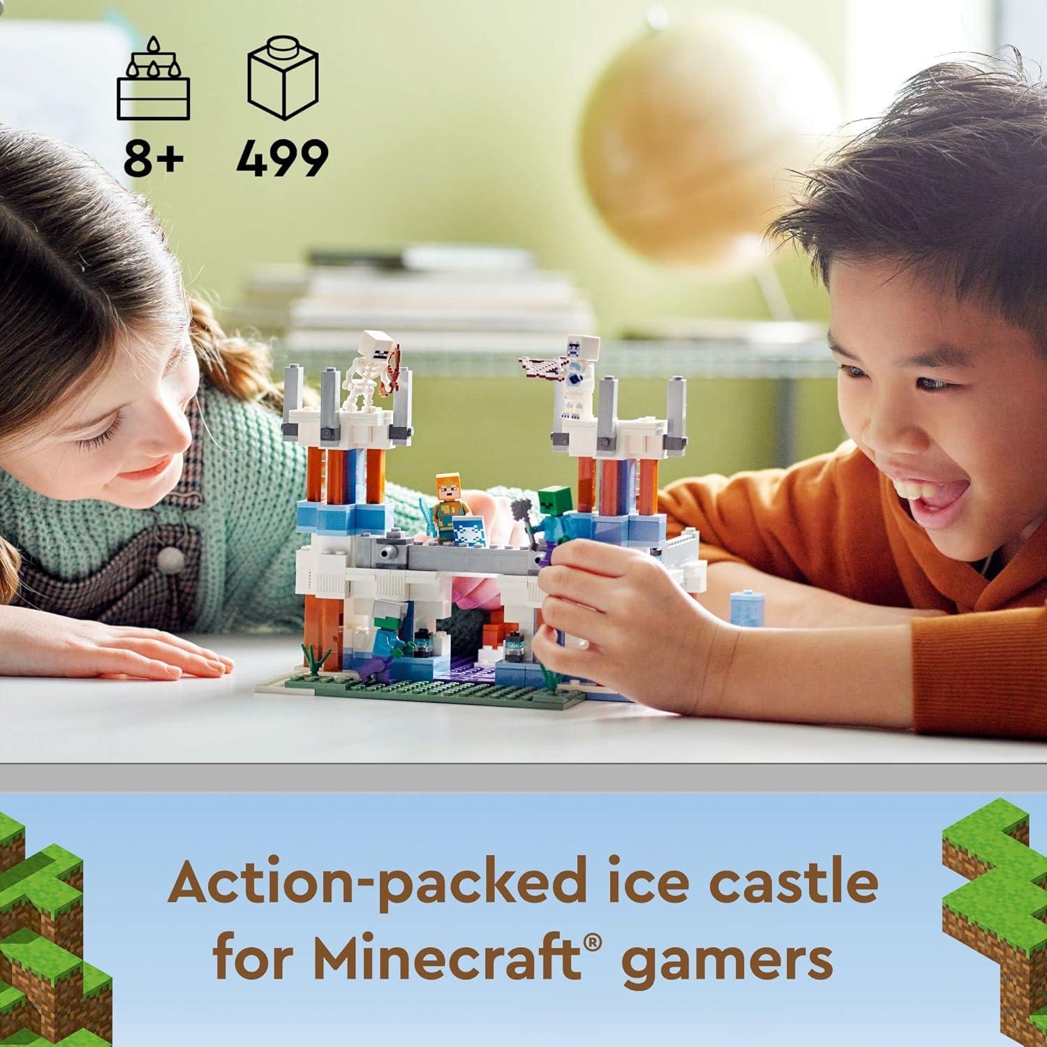 LEGO Minecraft El Castillo de Hielo 21186 - 499 Piezas, 8+ Años