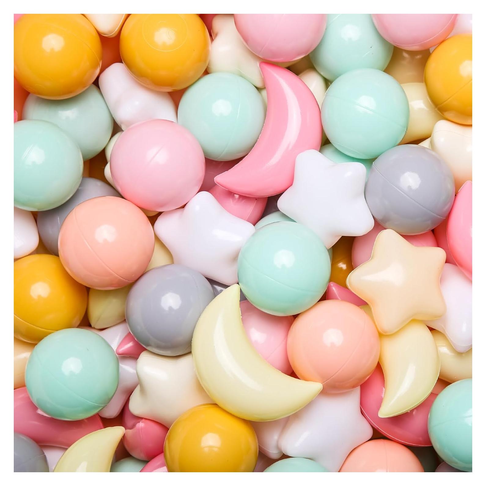 Bolas de Piscina GOGOSO 100PCS Formas Estrellas y Luna