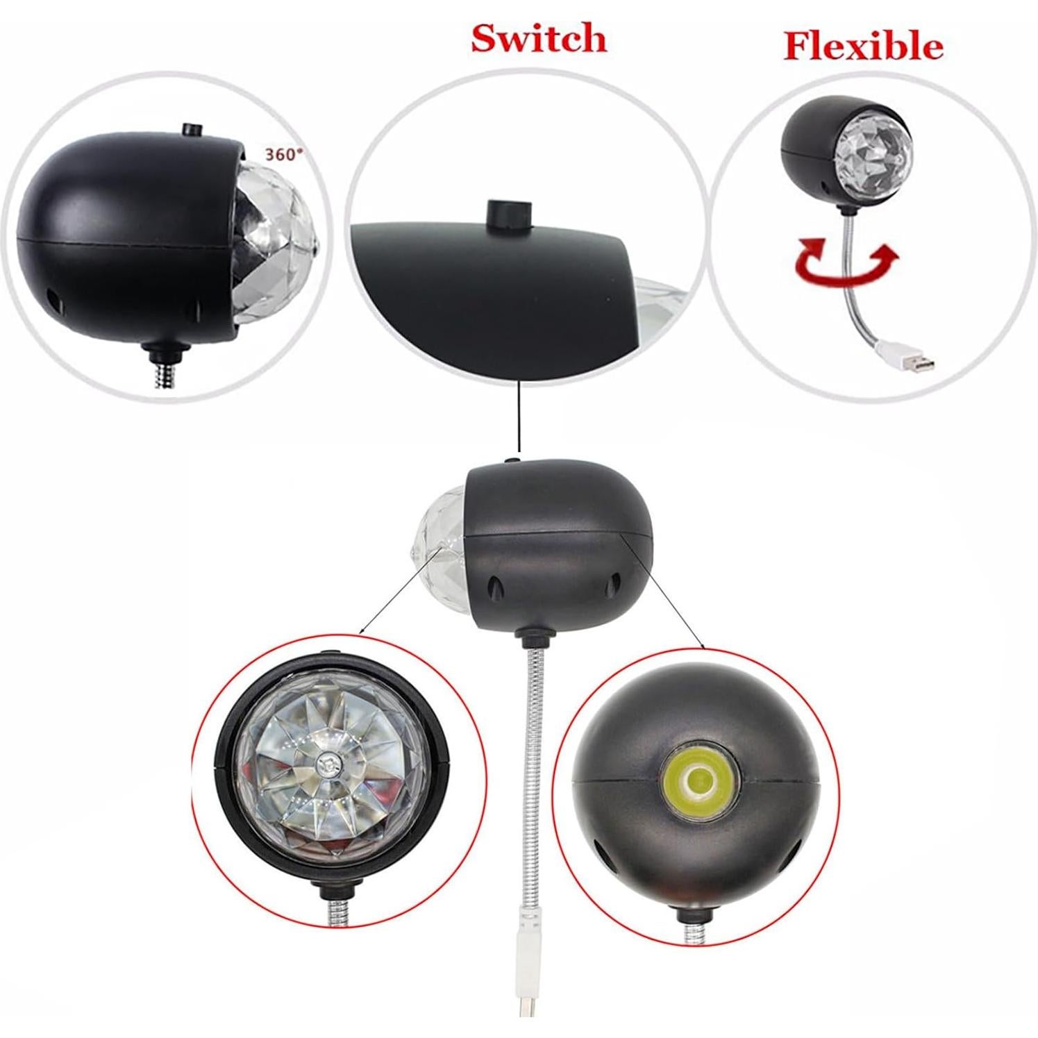 Luz LED USB 2 en 1 Soseelnee Bola Mágica Colorida 4W