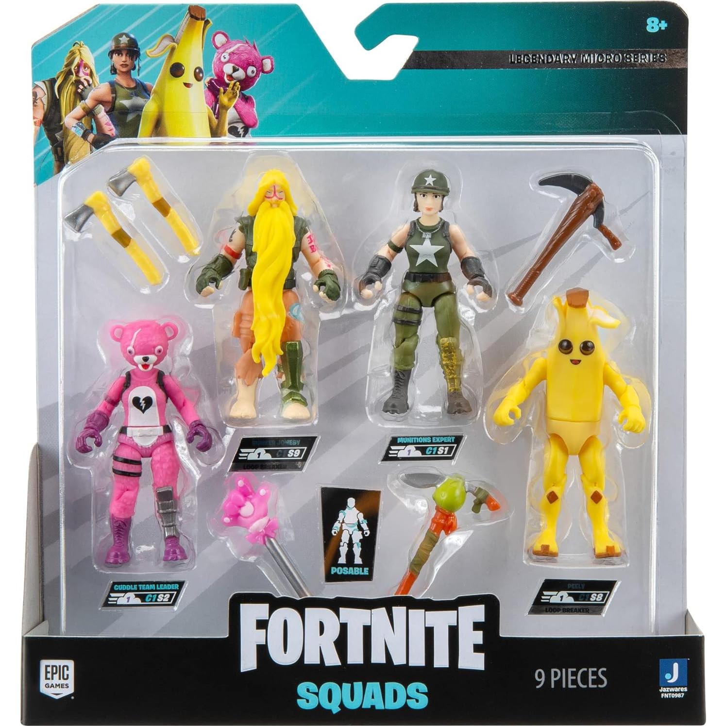 Figuras de Acción Fortnite Jazwares Modo Escuadrón 4 Pack