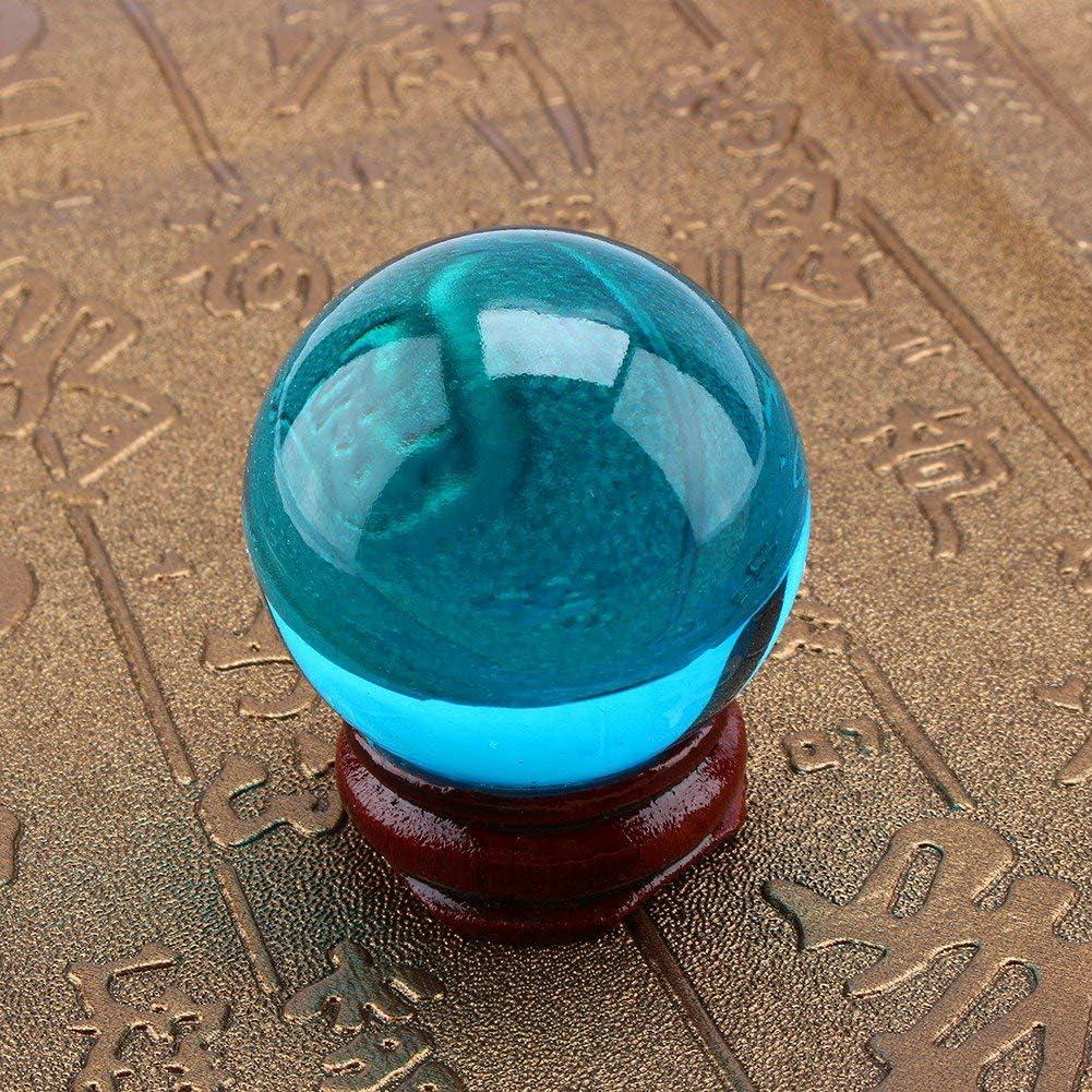 Esfera de Cristal AYNEFY 40mm Azul para Meditación y Decoración