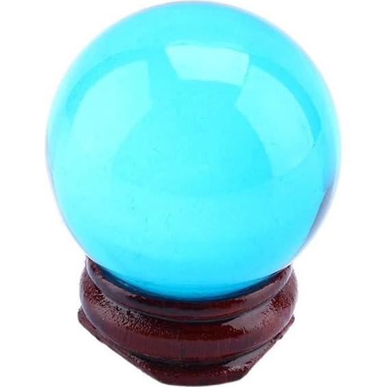 Esfera de Cristal AYNEFY 40mm Azul para Meditación y Decoración