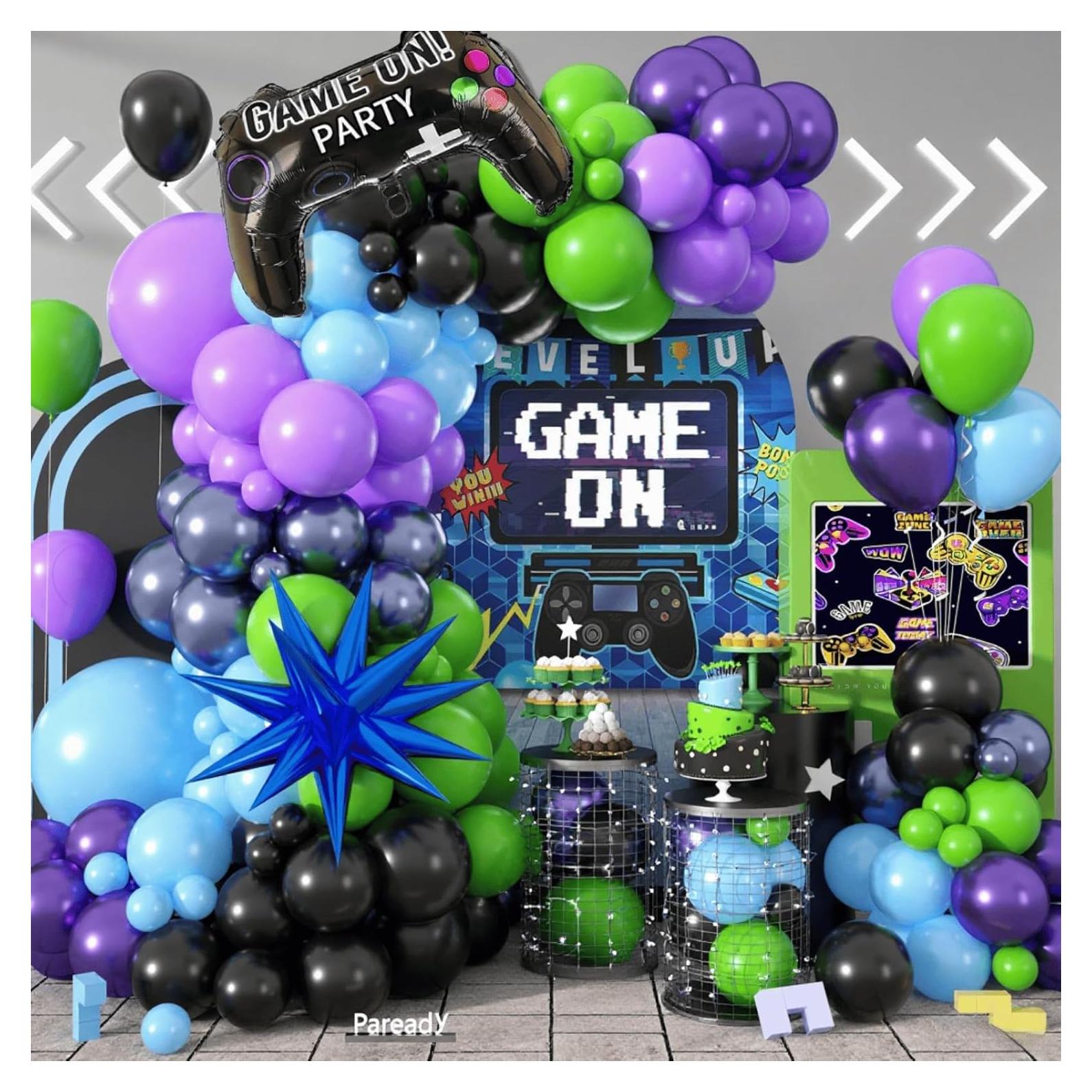 Arco de Globos de Videojuego Paready 120 Pcs Decoración Fiesta