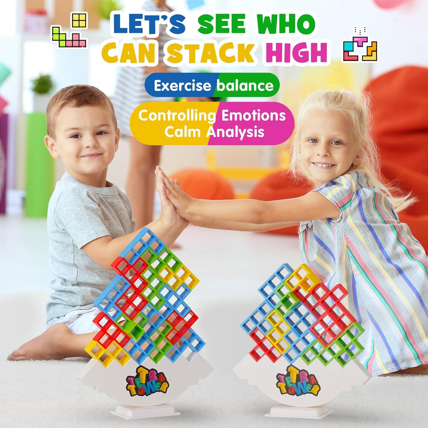 Juego de Bloques Apilables WOWNOVA 48PCS para Niños y Adultos