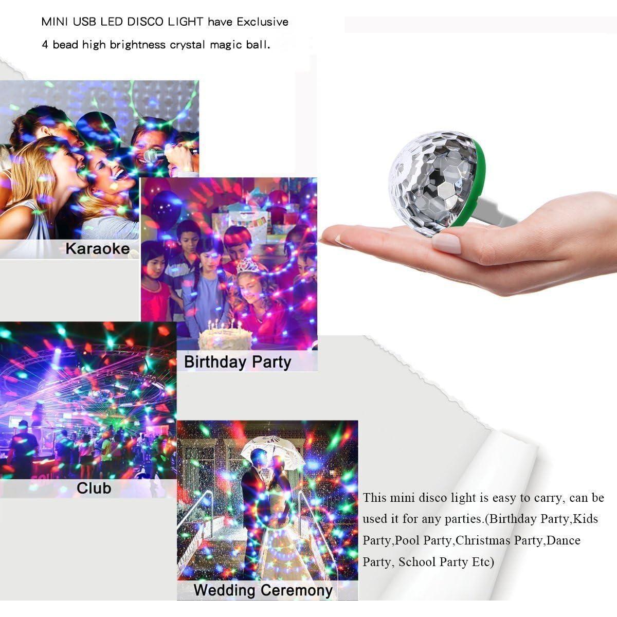 Mini Luz de Fiesta USB Ytuomzi 5 pcs RGB Control Sonido