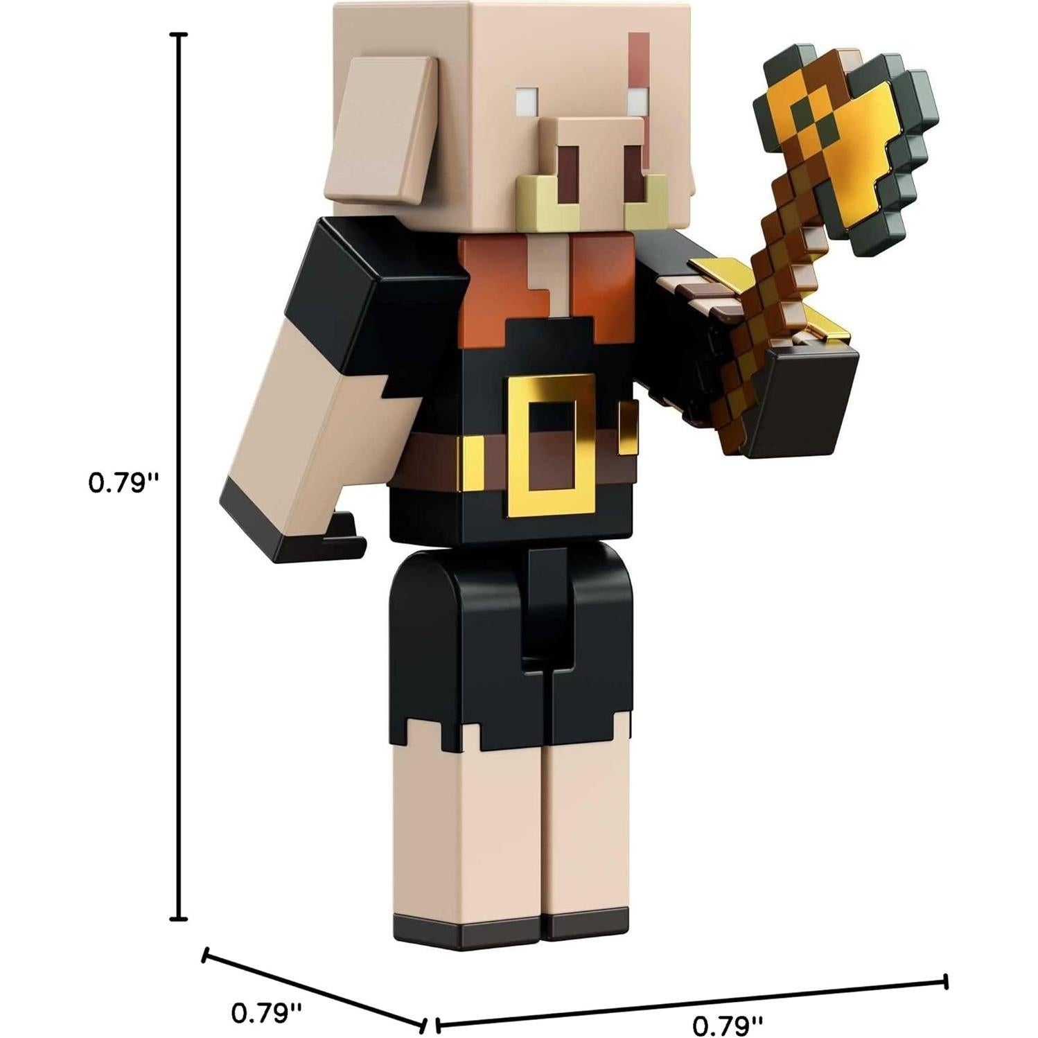 Figura de Piglin Bruto Minecraft 8.26 cm con accesorios